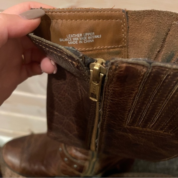 B.O.C. THICK DISTRESSED LEATHER KNEE HIGH RIDING BOOTS - SIZE 6.5 - Picture 13 of 13